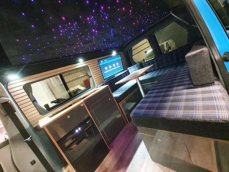 u shape seating bed campervan conversion