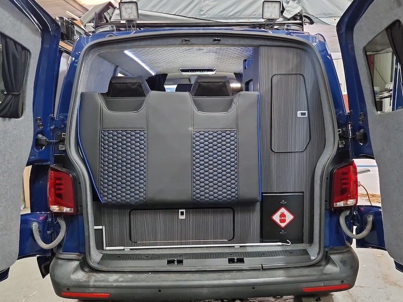 back door seating storage campervan furniture conversion